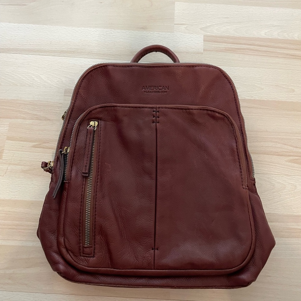 Like New - American Leather Co. Cleveland Backpack Dark Chestnut